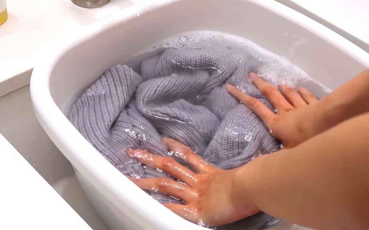 hand washing laundry