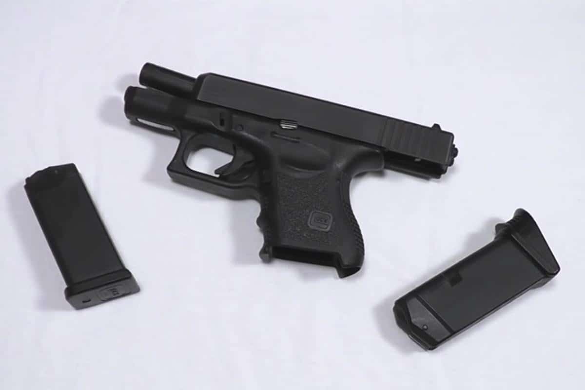disassembled glock pistol