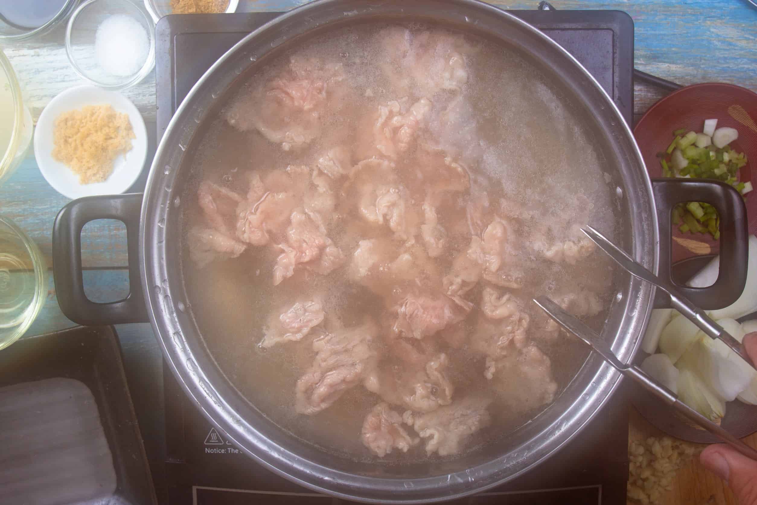 boiling meat
