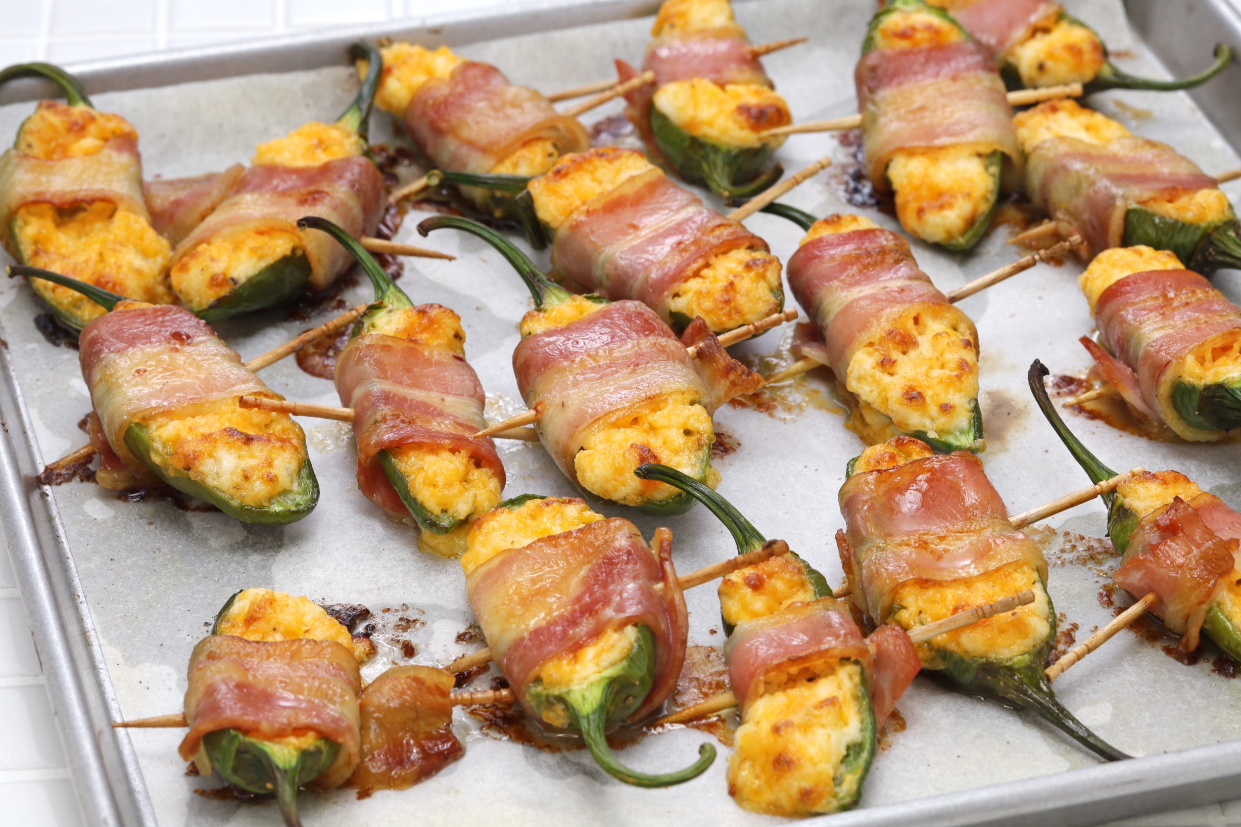 jalapeno poppers fresh out of the oven